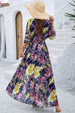 Load image into Gallery viewer, Printed Tied Half Sleeve Slit Dress
