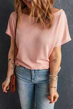 Load image into Gallery viewer, Boat Neck Waffle-Knit Top
