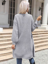 Load image into Gallery viewer, Open Front Dropped Shoulder Longline Cardigan
