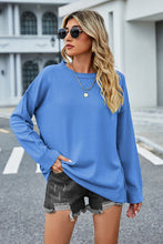 Load image into Gallery viewer, Round Neck Dropped Shoulder Sweater
