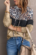 Load image into Gallery viewer, Leopard Color Block Hoodie
