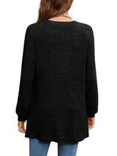Load image into Gallery viewer, Slit Notched Pocketed Long Sleeve T-Shirt
