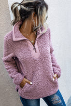 Load image into Gallery viewer, O-ring Zip Half Placket Teddy Top
