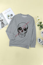 Load image into Gallery viewer, Halloween Skull and Lightning graphic Tee
