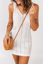 Load image into Gallery viewer, Openwork V-Neck Sweater Dress
