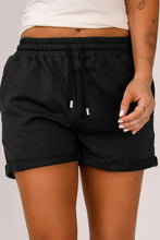 Load image into Gallery viewer, Drawstring Cuffed Shorts with Pockets
