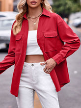 Load image into Gallery viewer, Pocketed Button Up Dropped Shoulder Shacket
