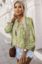 Load image into Gallery viewer, Printed Frill Flounce Sleeve Shirt
