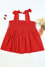 Load image into Gallery viewer, Embroidered Tie-Shoulder Babydoll Tank
