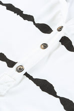 Load image into Gallery viewer, Striped Half-Button Drawstring Hoodie
