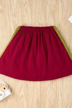 Load image into Gallery viewer, Kids Color Block Sweatshirt and Solid Skirt Set
