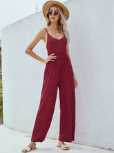 Load image into Gallery viewer, Adjustable Spaghetti Strap Jumpsuit with Pockets
