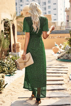 Load image into Gallery viewer, Surplice Neck High Slit Glitter Maxi Dress
