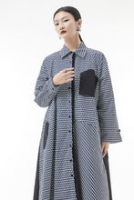 Load image into Gallery viewer, Printed Two-Tone Button Down Shirt Dress
