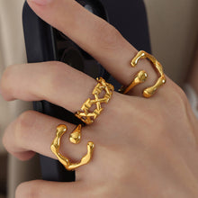 Load image into Gallery viewer, 18K Gold-Plated Irregular Open Ring
