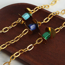 Load image into Gallery viewer, Natural Stone Pendant Titanium Steel Necklace
