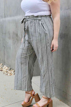 Load image into Gallery viewer, Heimish Find Your Path Full Size Paperbag Waist Striped Culotte Pants
