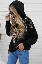 Load image into Gallery viewer, Chevron Sequin Drawstring Hoodie
