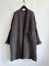 Load image into Gallery viewer, Open Front Long Sleeve Cardigan with Pockets
