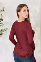 Load image into Gallery viewer, Culture Code Full Size Drawstring Round Neck Long Sleeve Top
