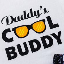 Load image into Gallery viewer, Kids DADDY&#39;S COOL BUDDY Graphic Tee and Printed Shorts Set
