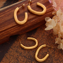Load image into Gallery viewer, Titanium Steel Gold-Plated Earrings
