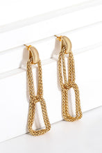 Load image into Gallery viewer, Gold-Plated D-Shaped Drop Earrings
