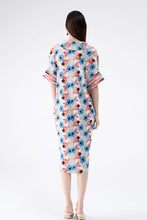 Load image into Gallery viewer, Floral Pleated Tie Waist Shirt Dress
