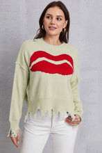 Load image into Gallery viewer, Lip Fringe Round Neck Sweater
