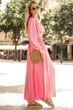 Load image into Gallery viewer, Ruffled V-Neck Empire Waist Maxi Dress
