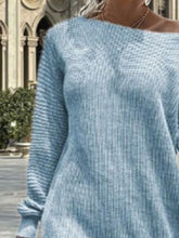 Load image into Gallery viewer, One Shoulder Lantern Sleeve Sweater Dress
