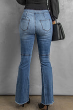 Load image into Gallery viewer, Distressed Raw Hem High-Waist Flare Jeans
