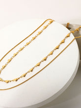 Load image into Gallery viewer, Double-Layered Heart and Snake Chain Necklace
