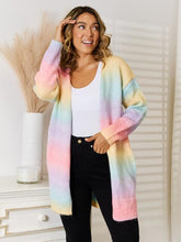 Load image into Gallery viewer, Full Size Gradient Open Front Cardigan
