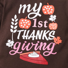 Load image into Gallery viewer, MY 1ST THANKS GIVING Graphic Bodysuit and Pants Set
