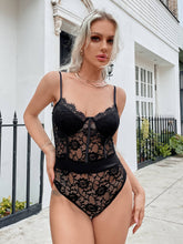 Load image into Gallery viewer, Spaghetti Strap Sheer Lace Bodysuit
