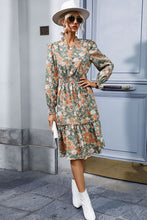 Load image into Gallery viewer, Floral Smocked Decorative Button Midi Dress
