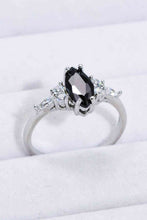 Load image into Gallery viewer, 925 Sterling Silver Black Agate Ring
