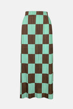 Load image into Gallery viewer, Checkered Accordion Pleated Midi Skirt
