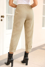 Load image into Gallery viewer, Ribbed Front Pocket Elastic Waist Pants
