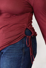 Load image into Gallery viewer, Culture Code Full Size Drawstring Round Neck Long Sleeve Top
