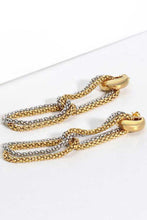 Load image into Gallery viewer, Gold-Plated D-Shaped Drop Earrings
