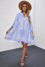 Load image into Gallery viewer, Paisley Three-Quarter Sleeve Mini Dress

