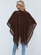 Load image into Gallery viewer, Fringe Hem Open Front Poncho
