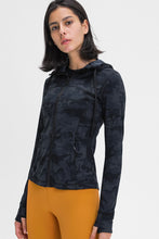 Load image into Gallery viewer, Drawstring Detail Zip Up Sports Jacket with Pockets
