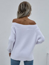 Load image into Gallery viewer, Off-Shoulder Rib-Knit Sweater
