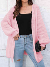 Load image into Gallery viewer, Open Front Dropped Shoulder Longline Cardigan
