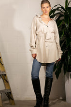 Load image into Gallery viewer, LINEN SHIRTS DRESS WITH BELT POCKET

