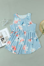 Load image into Gallery viewer, Floral Peplum Tank Top
