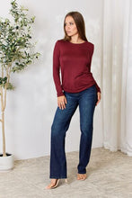 Load image into Gallery viewer, Culture Code Full Size Drawstring Round Neck Long Sleeve Top
